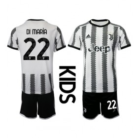 Baby Fußballbekleidung Juventus Angel Di Maria #22 Heimtrikot 2022-23 Kurzarm (+ kurze hosen)